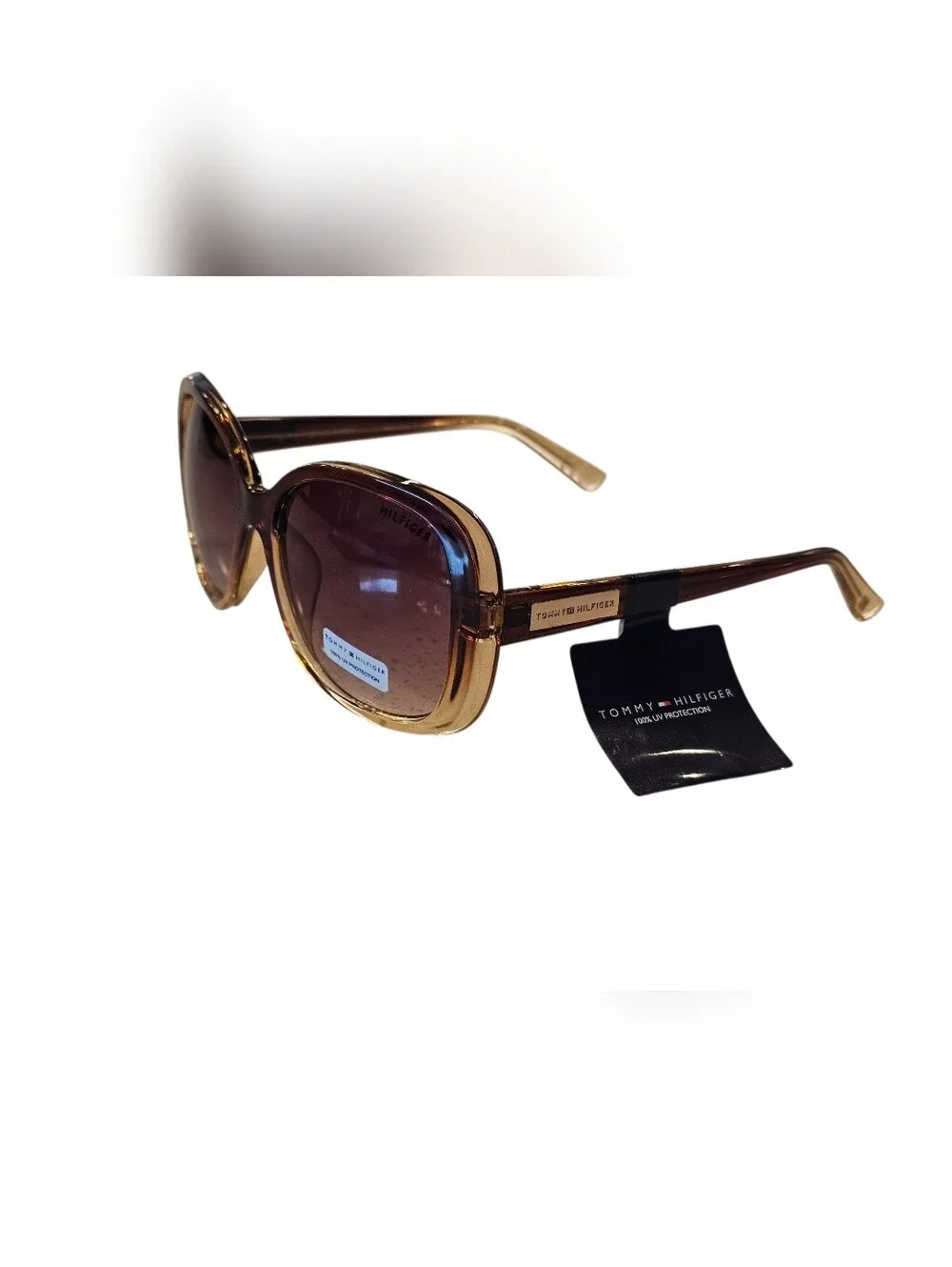 Tommy Hilfiger Women's Brown Gradient Oversized Sunglasses, New! - Picture 1 of 6